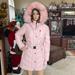 Michael Kors Jackets & Coats | Brand New Michael Kors Blush Pink Zippered Belted Jacket W/ Faux Fur Hood | Color: Pink | Size: M