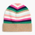 J. Crew Accessories | J Crew Colorful Striped Extra-Soft Yarn Beanie Hat | Color: Pink/Tan | Size: Os