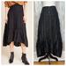 Anthropologie Skirts | Anthropologie 8 Maeve Square Textured Merida Flounced Ruffle Midi Skirt Black | Color: Black | Size: 8