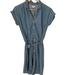 J. Crew Dresses | J Crew Women’s Chambray Shirt Dress, Button-Down With Tie-Waist (Blue, Xxs) | Color: Blue | Size: Xxs