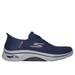 Skechers Men's Slip-ins: GO WALK Arch Fit 2.0 - Grand Sneaker | Size 7.0 | Navy/Orange | Textile/Synthetic | Vegan | Machine Washable