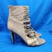 Jessica Simpson Shoes | Jessica Simpson Studded Strappy Stiletto Heels Size 10 | Color: Gray/Tan | Size: 10