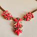 J. Crew Jewelry | J Crew Peach Coral Vintage Aurora Borealis Rhinestone Choker Dazzling | Color: Gold/Orange | Size: Os