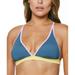 Jessica Simpson Swim | Jessica Simpson Women's X-Back Full-Support Triangle Bikini Top Size M Oo804afa | Color: Blue | Size: M