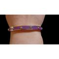 Coach Jewelry | Coach Silver Tone Purple Enamel 7.5" Studded Bangle Bracelet | Color: Purple | Size: Os
