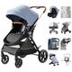 3 in 1 Baby Travel System with car seat, Rain Cover, Mosquito Net, and More - Baby Pram Pushchair Buggy Stroller Set with 8 Gifts for Mom and Baby