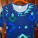 Lularoe Dresses | Like New Lularoe Dress, Sz S, Navy Southwestern Pattern | Color: Blue/Green | Size: S