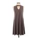 Maurices Casual Dress - A-Line: Brown Solid Dresses - Women's Size Small