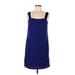Banana Republic Casual Dress - Mini: Blue Color Block Dresses - Women's Size 8