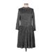 Ted Baker London Casual Dress - DropWaist: Gray Tweed Dresses - Women's Size 10