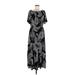 Lascana for Venus Cocktail Dress - A-Line Boatneck Short sleeves: Black Dresses - Women's Size Large