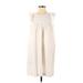 Adriano Goldschmied Casual Dress - Mini Crew Neck Sleeveless: Ivory Print Dresses - Women's Size X-Small