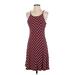 Umgee Casual Dress - A-Line: Burgundy Chevron Dresses - Women's Size Small