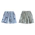 LApooh Women'S 2 Pack Pyjama Shorts, Soft Modal Pyjama Polka Dots Sleep Shorts Stretchy Pyjama Pants With Pockets, Lightweight Summer Shorts Homewear For Women,Blue And Green,Xs