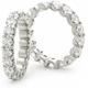 JTC LTD Sunshine Diamond Eternity Ring for Womens,1.00ct Natural Round Diamond U Prong Full Eternity Wedding Ring (White Gold, J)