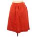 Apt. 9 Casual A-Line Skirt Knee Length: Orange Solid Bottoms - Women's Size X-Large