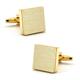 Gold Square Cufflinks 4 Colors of Choice Metal Brushed Brass Material Men's Wedding Cufflinks (Color : A, Size : Light Grey) (Argento Light Grey)