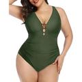 LMLXYZ swimsuit Women Plus Size Swimsuit One Piece Swimwear Large Big Plussize Swimming Bathing Suits Beachwear Wear For Female-20363-04-m