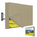 Easy-Going Outdoor TV Cover with Roll Up Front Flat for 40-43 inch, Waterproof and Weatherproof TV Cover for Flat Screen TV, Camel