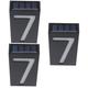 HOMSFOU 3pcs Lamp House Number Sign Address Plaques for House Numbers Solar Lights Outdoor Decorative Wall Light Solar Door Plate Address Sign Doorplate Number 7 Wall Lamp Led