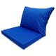 Keter Allibert California Replacement Cushion Pads | Cushions for Rattan Furniture | Patio Garden Arm Chair, Sofa Seat Pads | Water Resistant & Lightweight (Royal Blue, 4 Seater Sofa - 8 Pieces)