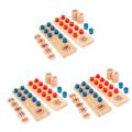 Vaguelly 3 Sets Counter Toy Toddler Puzzles Toddler Toy Puzzles for Kids Counting Bears Kids Puzzles Toys Homeschool Supplies Kids Favor Kids Plaything Wooden Taste Child Abacus