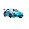 KANDUO For:Die-Cast Automobiles For:Porsche 911 GT3 RS Blue Alloy Model Car 1:24 Simulation Car Ornaments Collection Die-casting Model Collectible Decorations