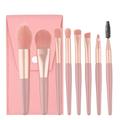 JHNNMS 8 mini makeup pcs Convenient travel powder eye shadow brush Multi functional beauty tools (Color : Argento, Size : 8pcs)