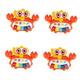 UPKOCH 4pcs Crab Electronic Keyboard Small Piano Toy Baby Musical Piano Toy Kids Toys Baby Toys Handheld Musical Piano Kids Educational Toys Music Piano Modeling Toddler Plastic