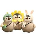 NOpinz kawaii penguin plush toys, cute penguin dinosaurs, sunflowers, plush dolls, soft cartoon animals, pillows, children, girls, gifts, birthdays, 25cm 4