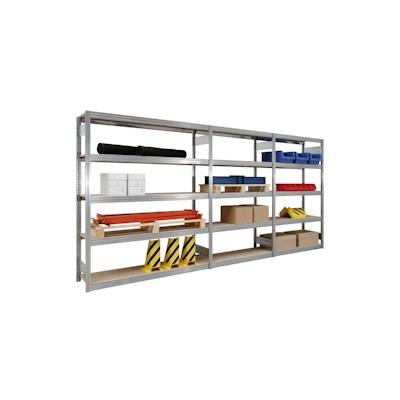 PROREGAL Weitspannregal FALKE | Medium-Duty | Grundregal | HxBxT 200x128x30cm | 5 Ebenen | Fachlast 250kg | Verzinkt Image