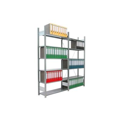 PROREGAL Aktenregal FALKE Stecksystem für Standard-Ordner | Grundregal | HxBxT 232x87x30cm | 7 Ordnerebenen | Fachlast 80kg | Einseitig nutzbar Image