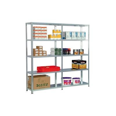 PROREGAL Fachbodenregal ADLER Schraubsystem | Medium-Duty | Grundregal | HxBxT 300x87x40cm | 7 Ebenen | Fachlast 250kg | Beidseitig nutzbar | Verzinkt Image