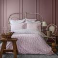 LERUUM King Duvet Cover Set Pink Lilac Coquette Bedding Cotton Bed Set Reversible Floral Bedding Leaf Pattern Blossom Quilt Cover Set (King Coquette Bedding)