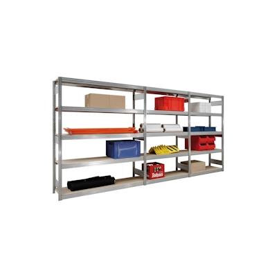 PROREGAL Weitspannregal FALKE | Heavy-Duty | Grundregal | HxBxT 300x128x40cm | 7 Ebenen | Fachlast 350kg | Verzinkt Image