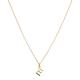 9ct Yellow Gold Initial E Pendant & 18" Chain Necklace