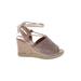 Seychelles Wedges: Tan Print Shoes - Women's Size 6 - Open Toe