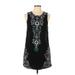 Ecote Casual Dress - Shift: Black Paisley Dresses - Women's Size Large