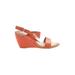 B O C Born Concepts Wedges: Orange Print Shoes - Women's Size 6 - Open Toe