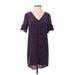 Madewell Casual Dress - Shift: Purple Paisley Dresses - Women's Size 2