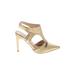 Qupid Heels: Pumps Stiletto Cocktail Gold Solid Shoes - Women's Size 6 - Pointed Toe