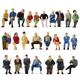 Seated sitting PEOPLE 25x O Scale 1:43 Miniature little model Passengers railway figures Figurine landscape mini little diorama scene Small