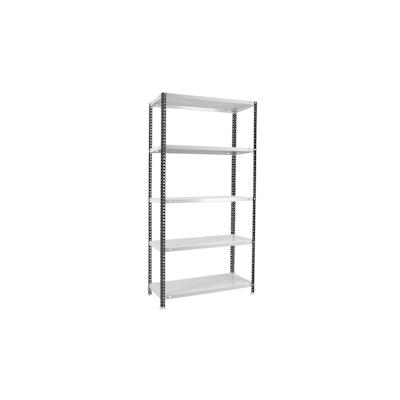 PROREGAL Schraubregal PANDA TALL | HxBxT 200x100x50cm | 5 Fachböden | Fachlast 100kg | Anthrazit-Weiß | Regal Standregal Aufbewahrungsregal Image