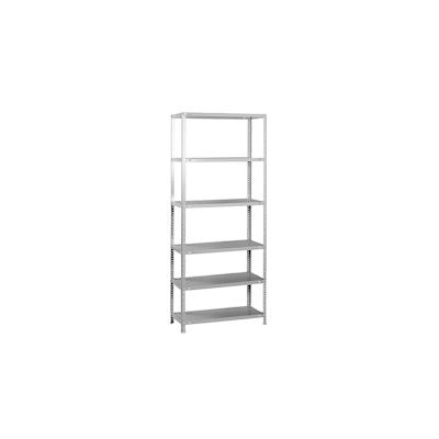 PROREGAL Schraubregal PANDA TALL | HxBxT 200x80x30cm | 6 Fachböden | Fachlast 100kg | Grau | Regal Standregal Aufbewahrungsregal Image