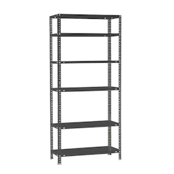 PROREGAL Schraubregal PANDA TALL | HxBxT 200x80x40cm | 6 Fachböden | Fachlast 100kg | Anthrazit | Regal Standregal Aufbewahrungsregal Image