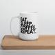 Eat Sleep Coffee Repeat Mug, Coffee Lover gift mug funny coffee mug, Quote Coffee Mug Unique Coffee Mug, Mum Gift, birthday office mug gift