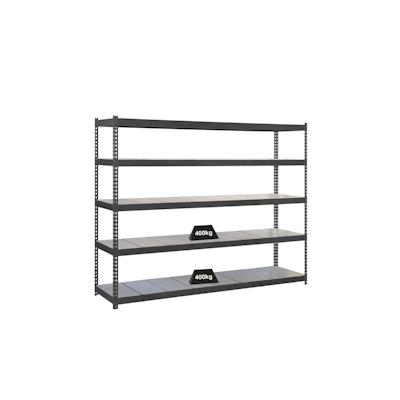 PROREGAL Schwerlastregal METAL YETI FIVE | HxBxT 200x150x75cm | Fachlast 400kg | Anthrazit | Regal Standregal Werkstattregal Lagerregal Kellerregal Image