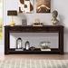 63" Pine Wood Console Table with 4 Drawers and 1 Bottom Shelf for Entryway Hallway Easy Assembly 63 inch Long Sofa Table