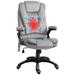 6 Point Massage Office Chair with Heat, High Back Executive Office Chair with Padded Armrests, Velvet Reclining Computer Chair