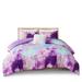 Gracie Mills Orion Dreamscape Watercolor Tie Dye Comforter Set with Cozy Throw Pillow